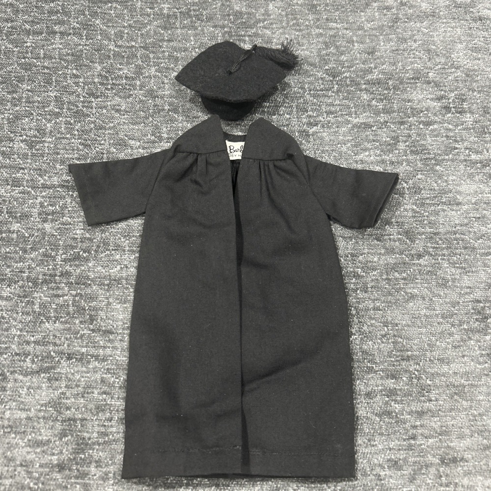 Barbie Graduation #945 Black Cap & Gown Only Black Label Vintage 1963